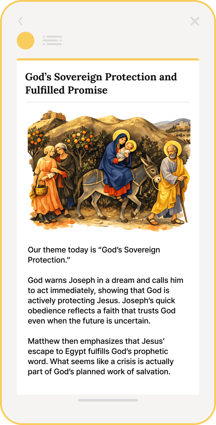 Preview of The Christian Newsletter daily devotional email on a mobile phone showing Scripture, Bible explanation, and prayer
